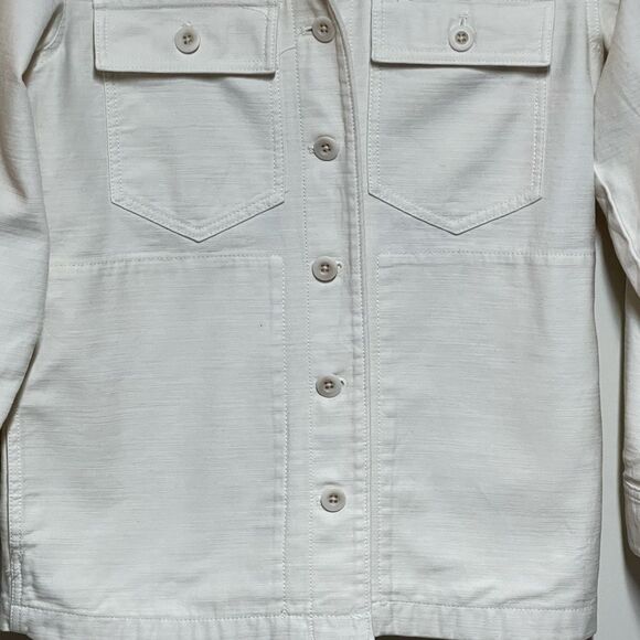 NWOT Madewell Drakefield Shirt-Jacket Shacket in Ecru Womens Sz XXS - Picture 5 of 8